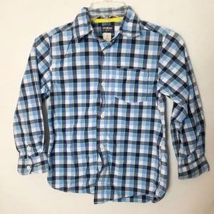 OshKosh B'gosh Long Sleeve Button Down Shirt Boys 8 Kidcore School Toddler